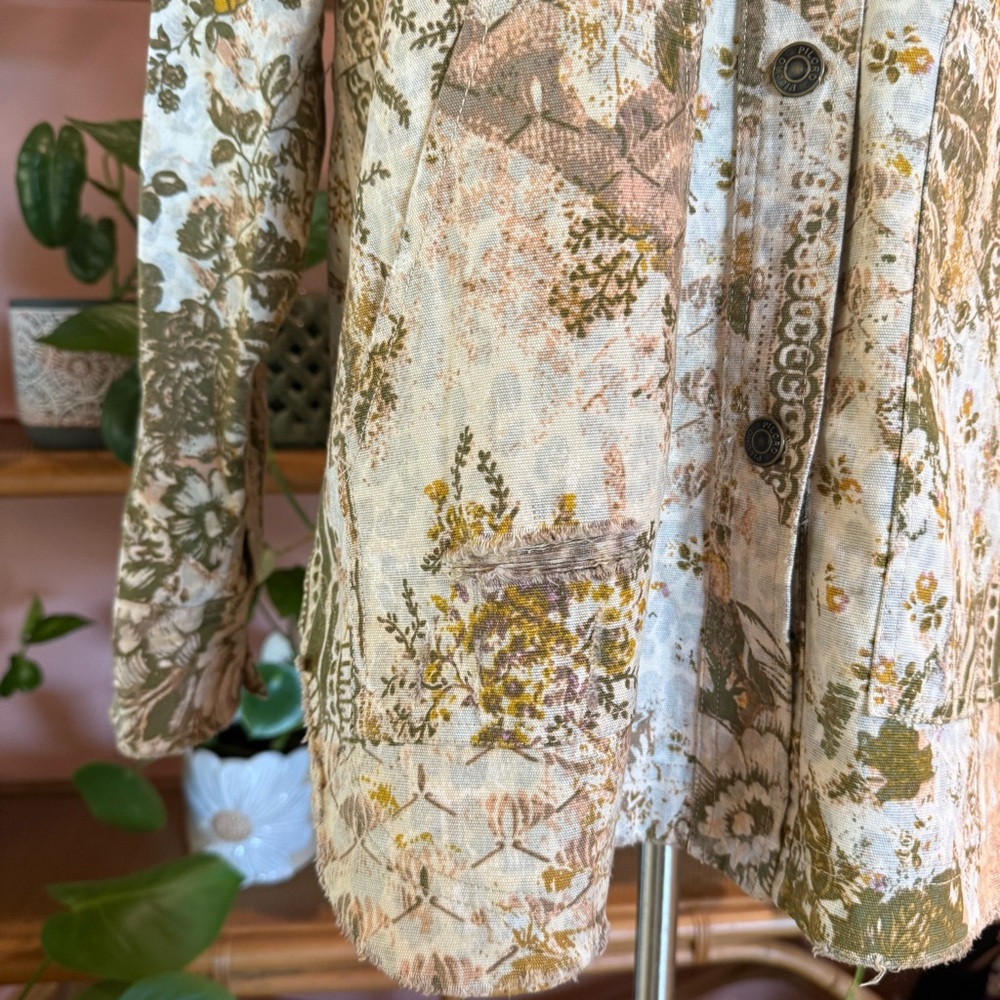Anthropologie Pilcro Fielder Denim Jacket Shacket Long Sleeve Boxy Button Down S - Picture 10 of 16